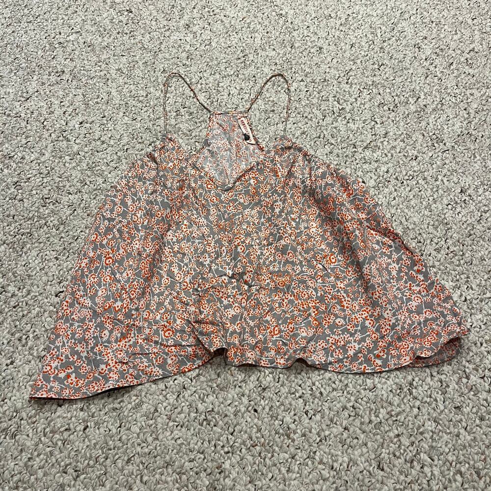 Rebecca Taylor Floral Camisole Tank Top 4 Floral Preppy Feminine V Neck